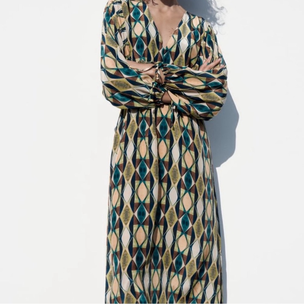 ZARA PATTERNED MINI DRESS - P3525